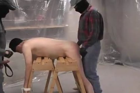 Masked lad plowing White bald.