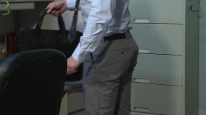 Office Party Regrets - Rocco Reed and Liam Magnuson butt Nail