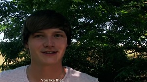 young chick bouncing on a thick cock outside