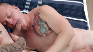 Next Door Originals - Quentin Gainz beside inked Leo Luckett