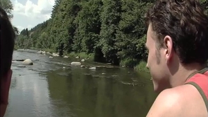 Cock-Sucking Threeway by the Flowing Stream